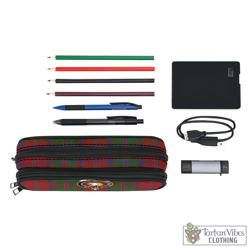 Tartan Vibes Clothing Stewart of Appin Tartan Pen and Pencil Case with Family Crest