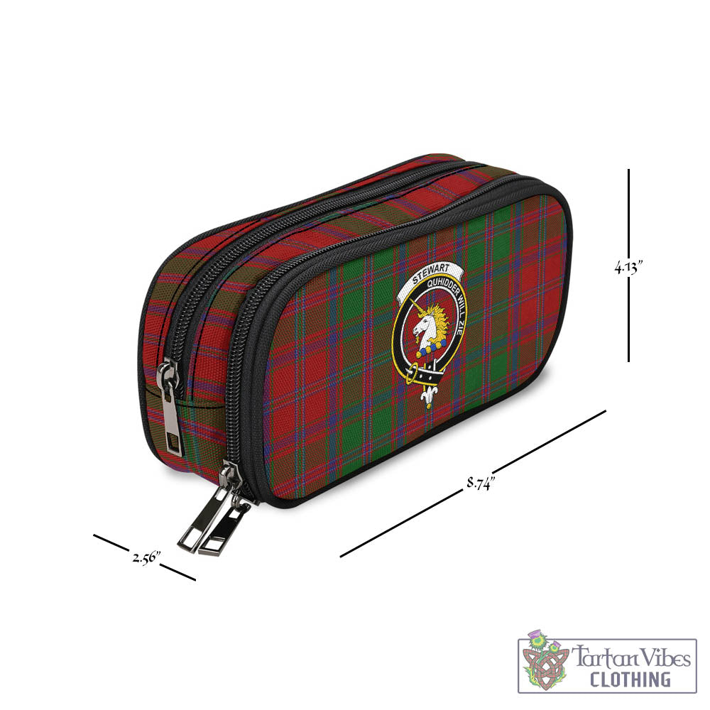 Tartan Vibes Clothing Stewart of Appin Tartan Pen and Pencil Case with Family Crest