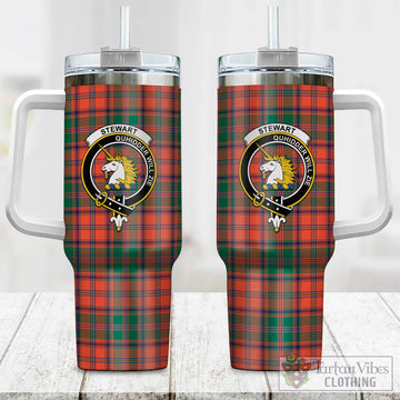 Stewart of Appin Ancient Tartan and Family Crest Tumbler with Handle