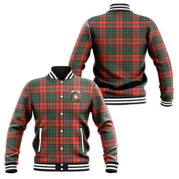 Stewart of Appin Ancient Tartan Baseball Jacket with Family Crest