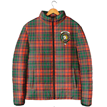 Stewart of Appin Ancient Tartan Padded Jacket with Family Crest
