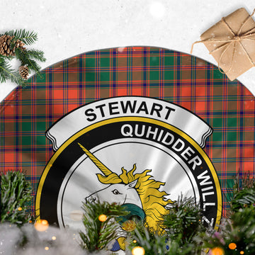 Stewart of Appin Ancient Tartan Christmas Tree Skirt with Family Crest