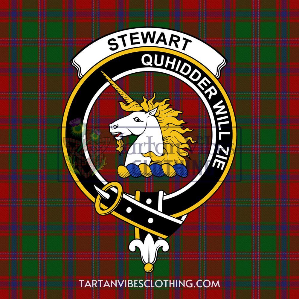 Stewart of Appin Modern Tartan Crest 2D T-shirt - Never Underestimate Style