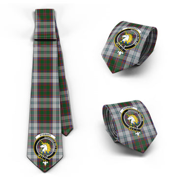 Stewart of Appin Dress Tartan Classic Necktie with Family Crest