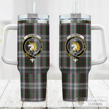 Stewart of Appin Dress Tartan and Family Crest Tumbler with Handle