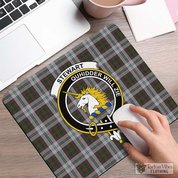 Stewart of Appin Dress Tartan Mouse Pad with Family Crest