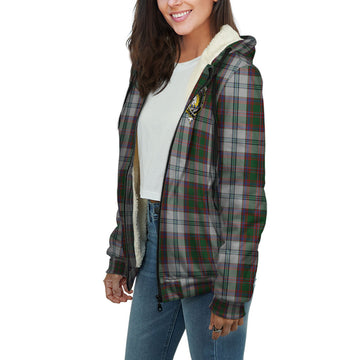 Stewart of Appin Dress Tartan Sherpa Hoodie with Family Crest