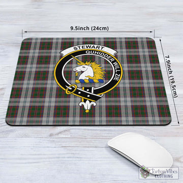 Stewart of Appin Dress Tartan Mouse Pad with Family Crest