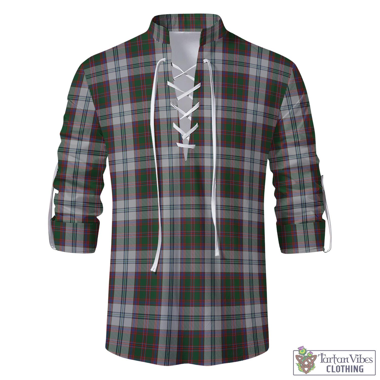 Tartan Vibes Clothing Stewart of Appin Dress Tartan Men's Scottish Traditional Jacobite Ghillie Kilt Shirt