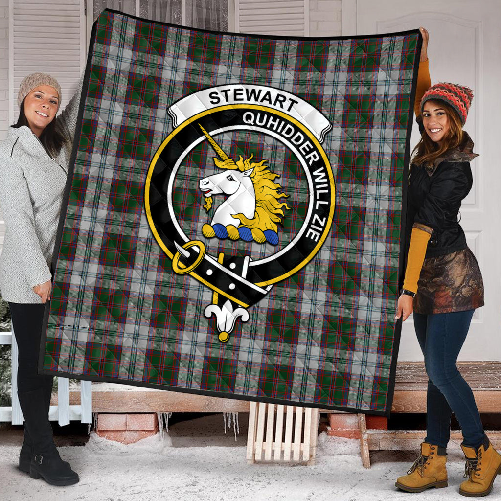 stewart-of-appin-dress-tartan-quilt-with-family-crest