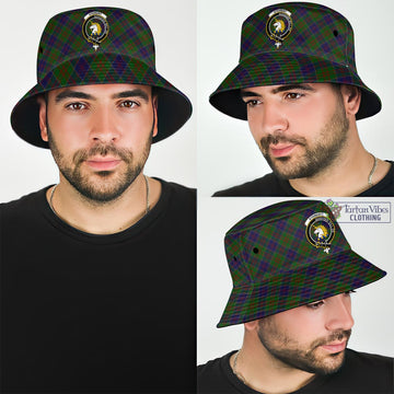 Stewart of Appin Hunting Tartan Bucket Hat with Family Crest