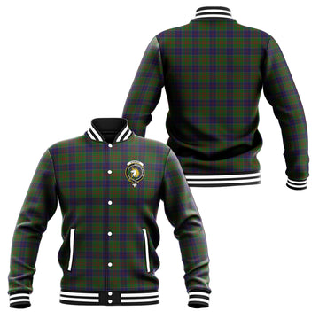 Stewart of Appin Hunting Tartan Baseball Jacket with Family Crest