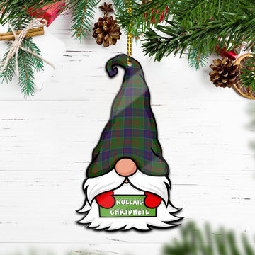 Stewart of Appin Hunting Gnome Christmas Ornament with His Tartan Christmas Hat
