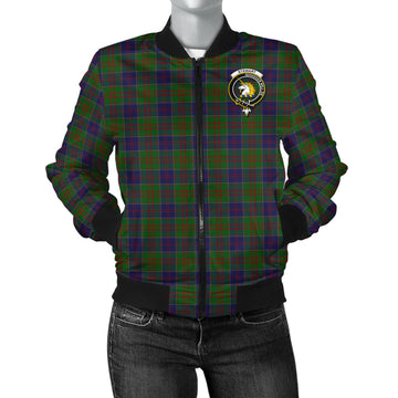Stewart of Appin Hunting Tartan Bomber Jacket with Family Crest