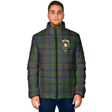 Stewart of Appin Hunting Tartan Padded Jacket with Family Crest