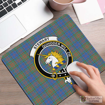 Stewart of Appin Hunting Ancient Tartan Mouse Pad with Family Crest