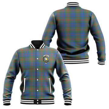 Stewart of Appin Hunting Ancient Tartan Baseball Jacket with Family Crest