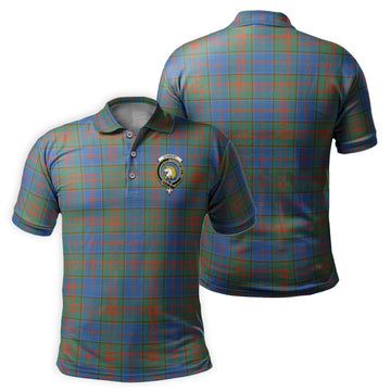 Stewart of Appin Hunting Ancient Tartan Men's Polo Shirt with Family Crest