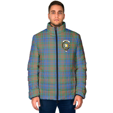 Stewart of Appin Hunting Ancient Tartan Padded Jacket with Family Crest
