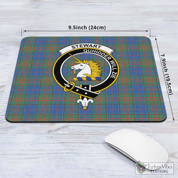 Stewart of Appin Hunting Ancient Tartan Mouse Pad with Family Crest