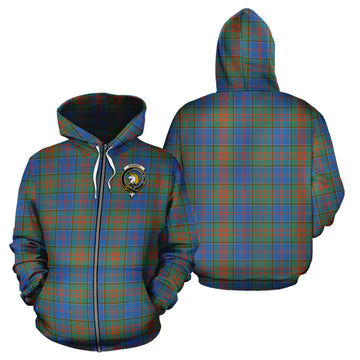 Stewart of Appin Hunting Ancient Tartan Hoodie with Family Crest