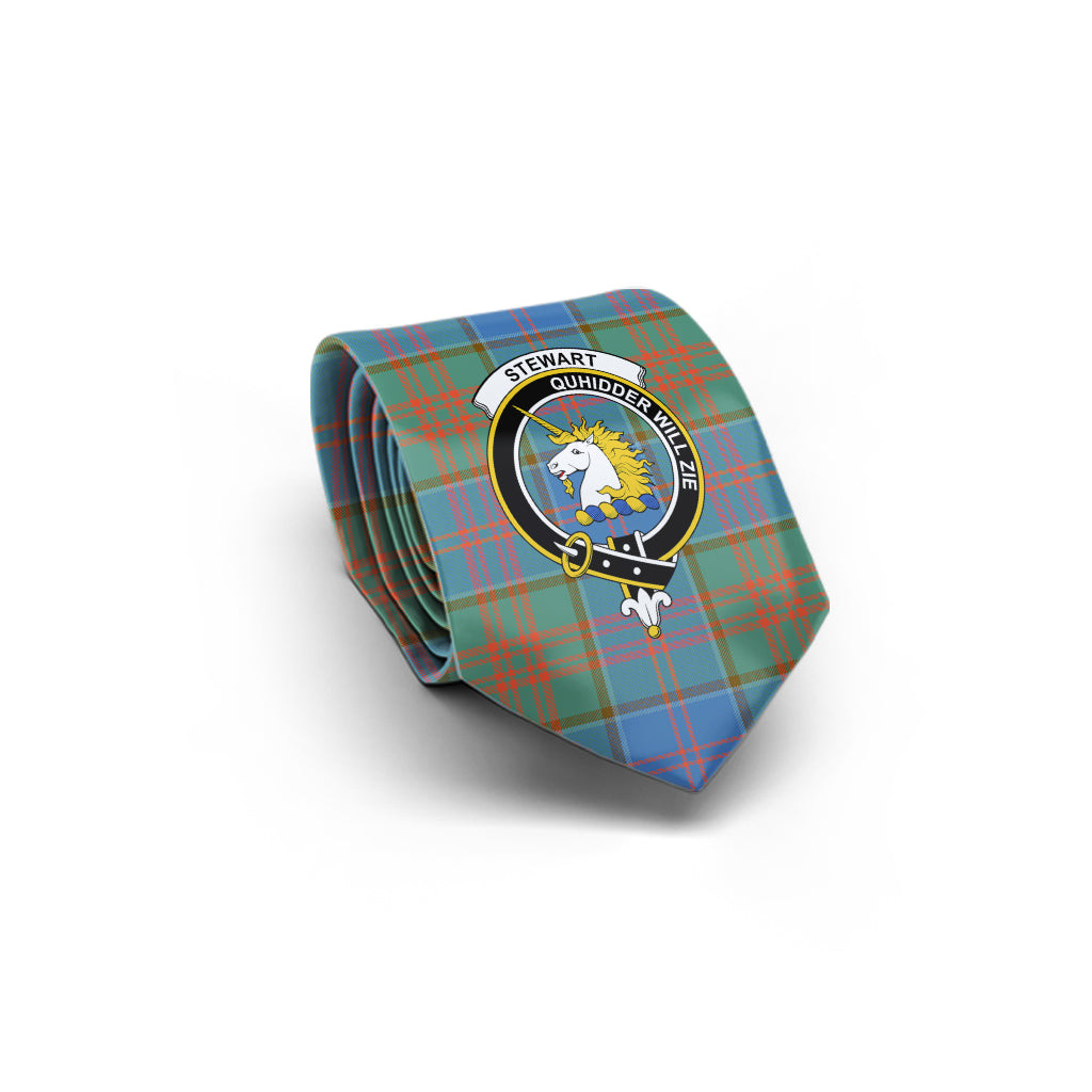 stewart-of-appin-hunting-ancient-tartan-classic-necktie-with-family-crest