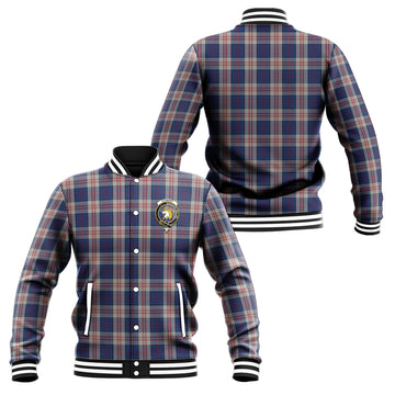 Stewart of Appin Hunting Dress Tartan Baseball Jacket with Family Crest