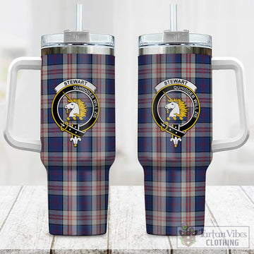 Stewart of Appin Hunting Dress Tartan and Family Crest Tumbler with Handle