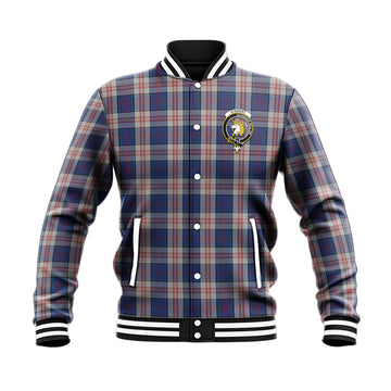 Stewart of Appin Hunting Dress Tartan Baseball Jacket with Family Crest