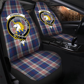 Stewart of Appin Hunting Dress Tartan Car Seat Cover with Family Crest