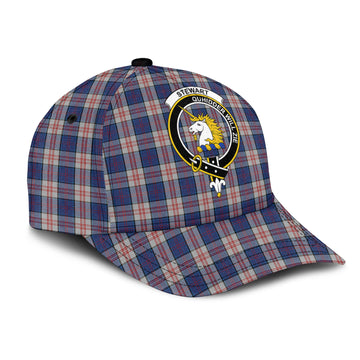 Stewart of Appin Hunting Dress Tartan Classic Cap with Family Crest