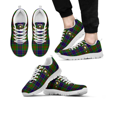 Stewart of Appin Hunting Modern Tartan Sneakers with Family Crest