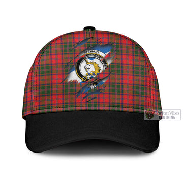 Stewart of Appin Modern Tartan Classic Cap with Family Crest In Me Style