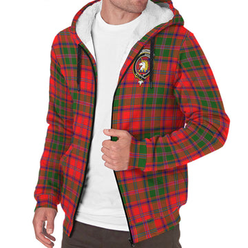 Stewart of Appin Modern Tartan Sherpa Hoodie with Family Crest