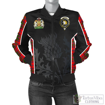 Stewart of Appin Modern Tartan Bomber Jacket with Family Crest and Scottish Thistle Vibes Sport Style
