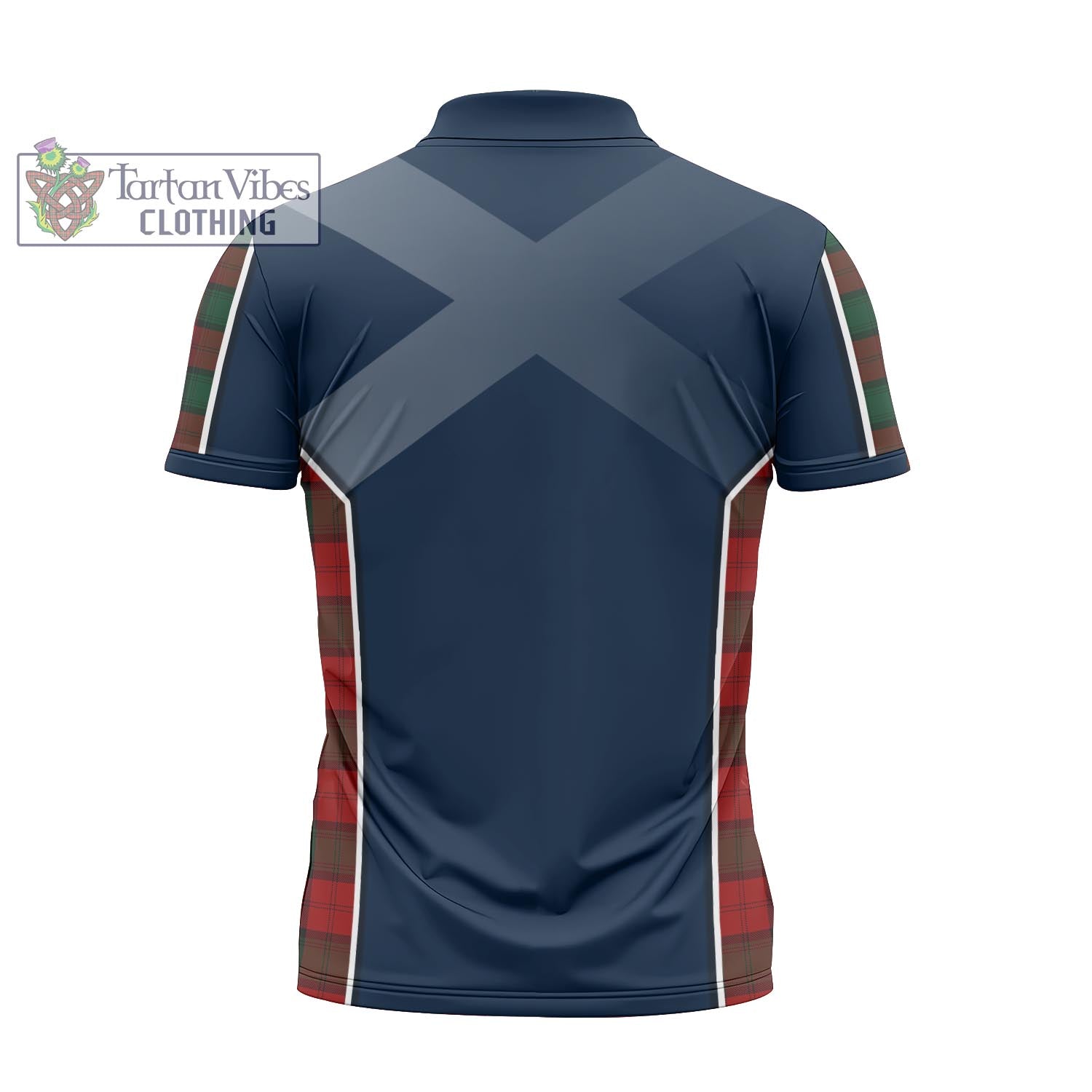 Tartan Vibes Clothing Stewart of Atholl Tartan Zipper Polo Shirt with Family Crest and Scottish Thistle Vibes Sport Style