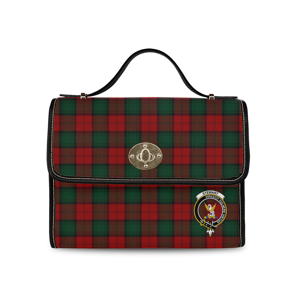 stewart-of-atholl-tartan-leather-strap-waterproof-canvas-bag-with-family-crest