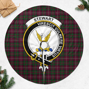 Stewart of Bute Hunting Tartan Christmas Tree Skirt with Family Crest