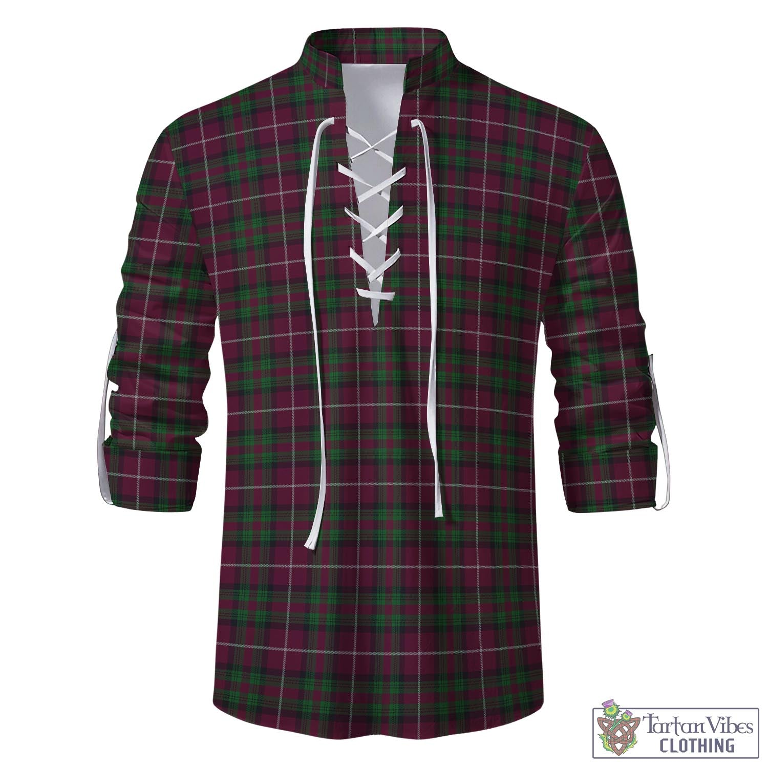 Tartan Vibes Clothing Stewart of Bute Hunting Tartan Men's Scottish Traditional Jacobite Ghillie Kilt Shirt