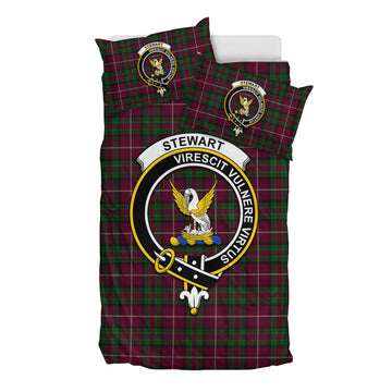 Stewart of Bute Hunting Tartan Bedding Set with Family Crest