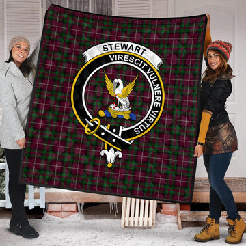 Stewart of Bute Hunting Tartan Quilt with Family Crest