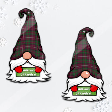 Stewart of Bute Hunting Gnome Christmas Ornament with His Tartan Christmas Hat