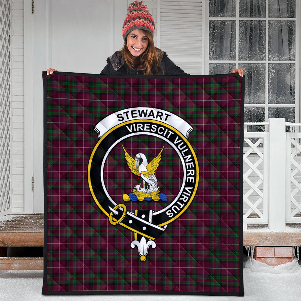 stewart-of-bute-hunting-tartan-quilt-with-family-crest