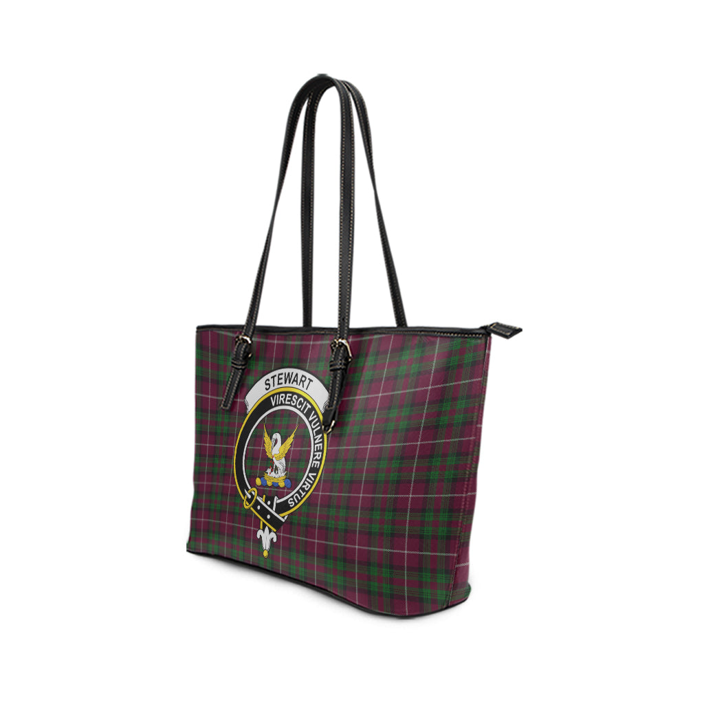 stewart-of-bute-hunting-tartan-leather-tote-bag-with-family-crest