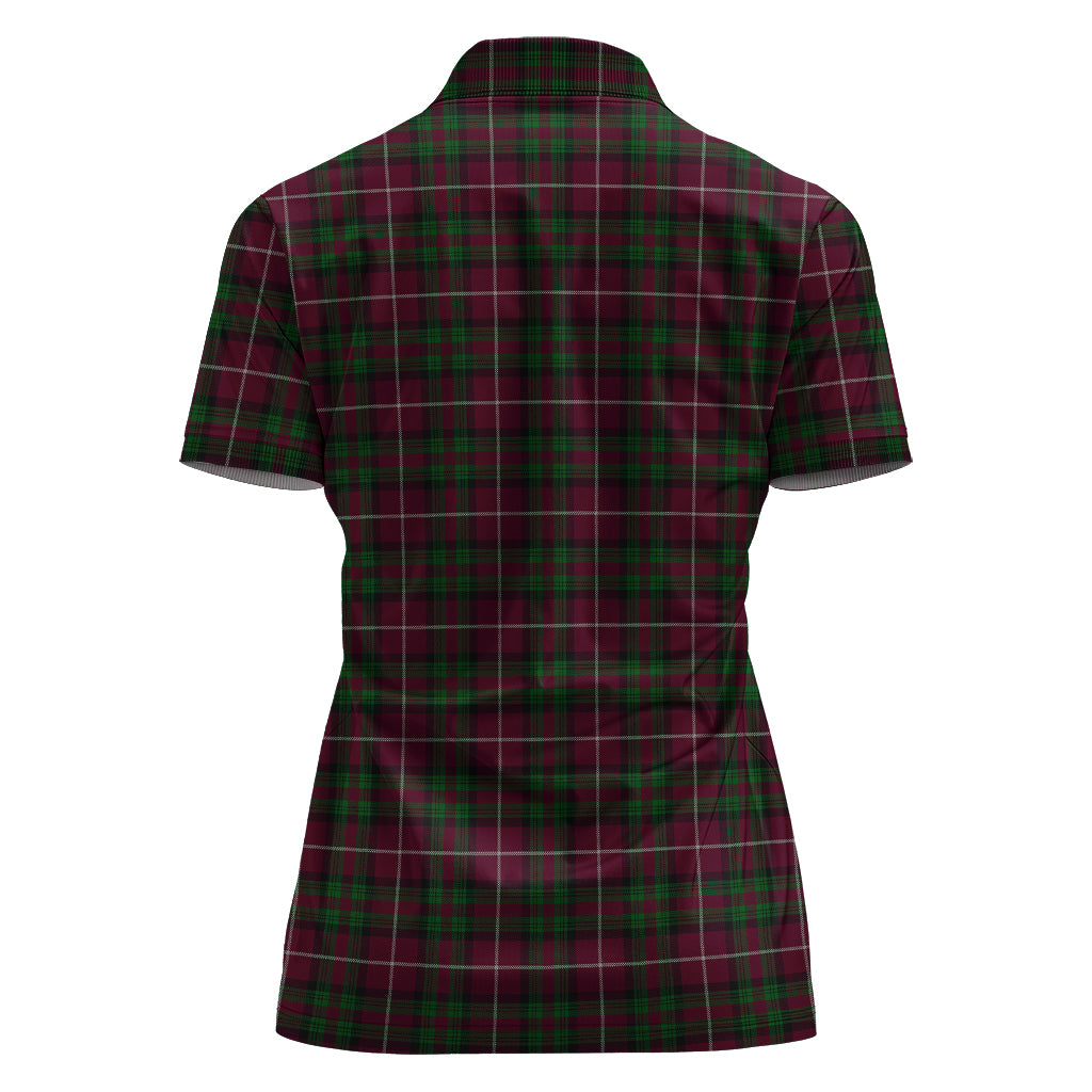 stewart-of-bute-hunting-tartan-polo-shirt-with-family-crest-for-women