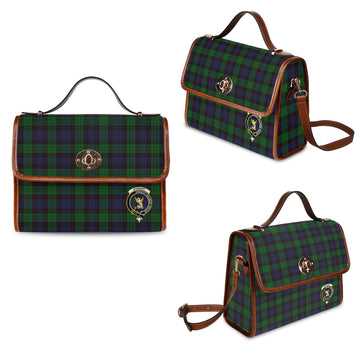 Stewart Old Tartan Waterproof Canvas Bag with Family Crest