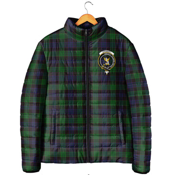 Stewart Old Tartan Padded Jacket with Family Crest
