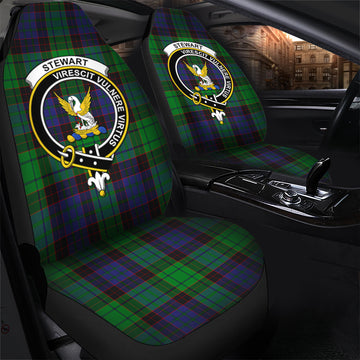 Stewart Old Modern Tartan Car Seat Cover with Family Crest