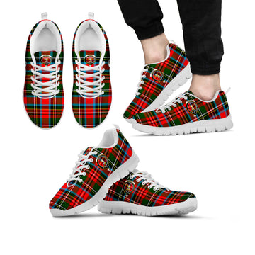 Stewart Royal Tartan Sneakers with Family Crest