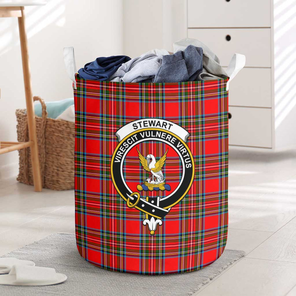 Stewart (Stuart) Tartan Laundry Basket with Family Crest - Tartan Vibes Clothing